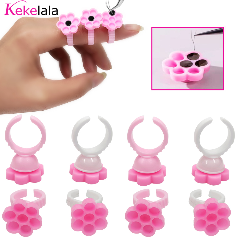 Individual Lash Tray - DIY Kirpik Uzatma Hayranları Çiçekli Fincan