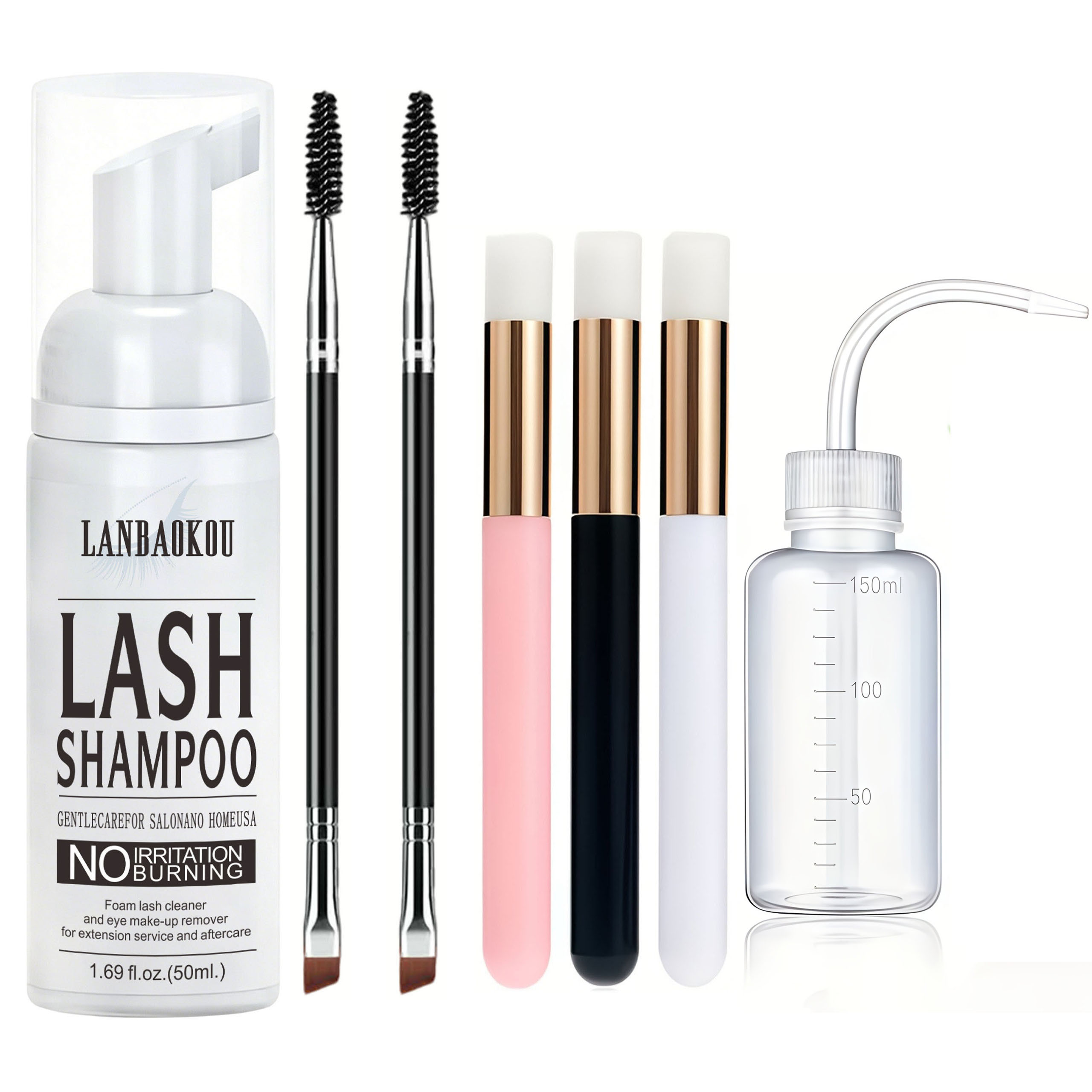 Eyelash Extension Cleaning - Kirpik Şampuanı 50ML + Fırça ve